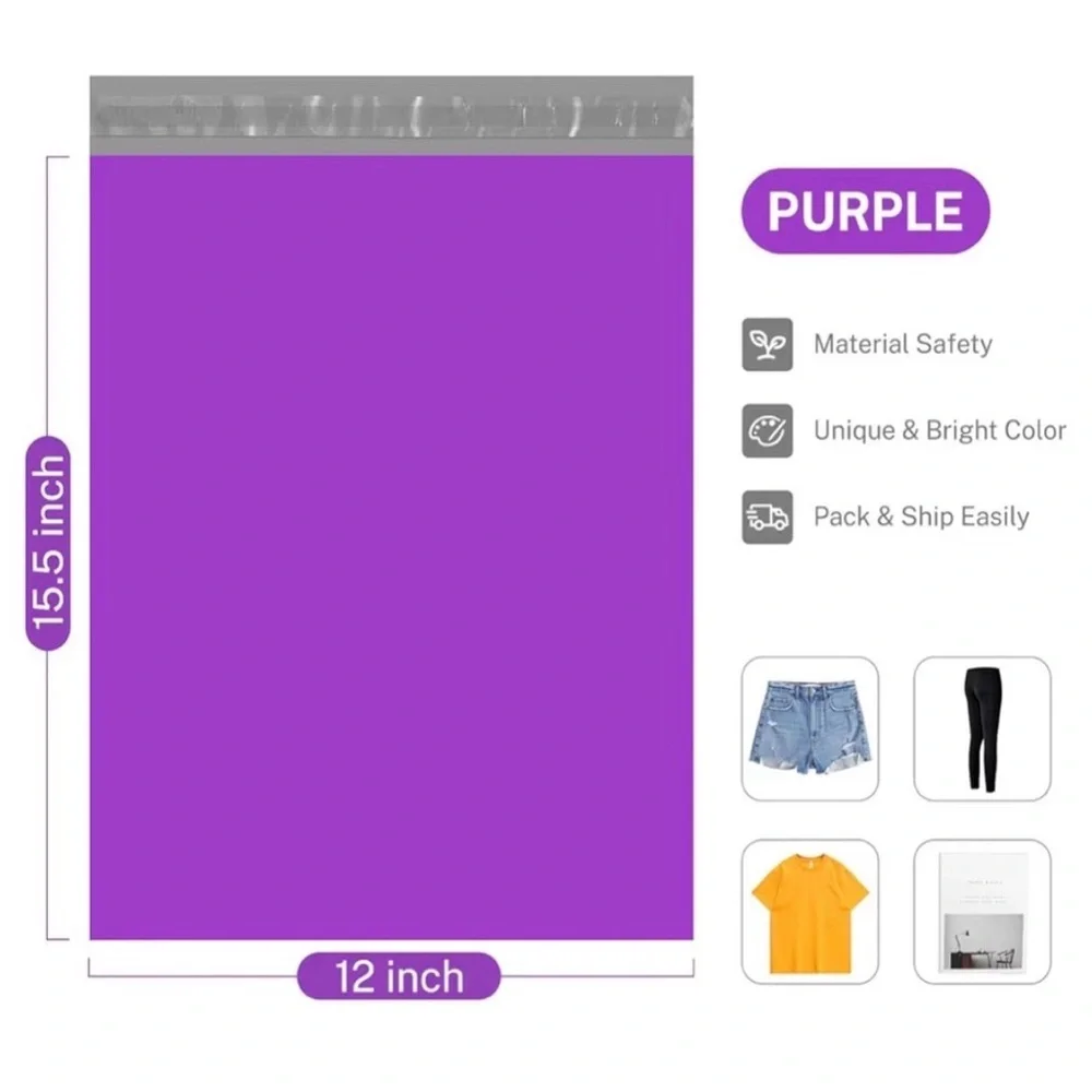 50 Polymailers in 3 sizes with bonus stickers
